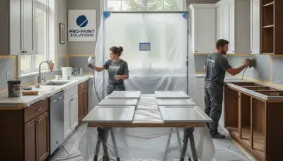 Cabinet painting in Fort Worth, TX for durable kitchen cabinet finishes