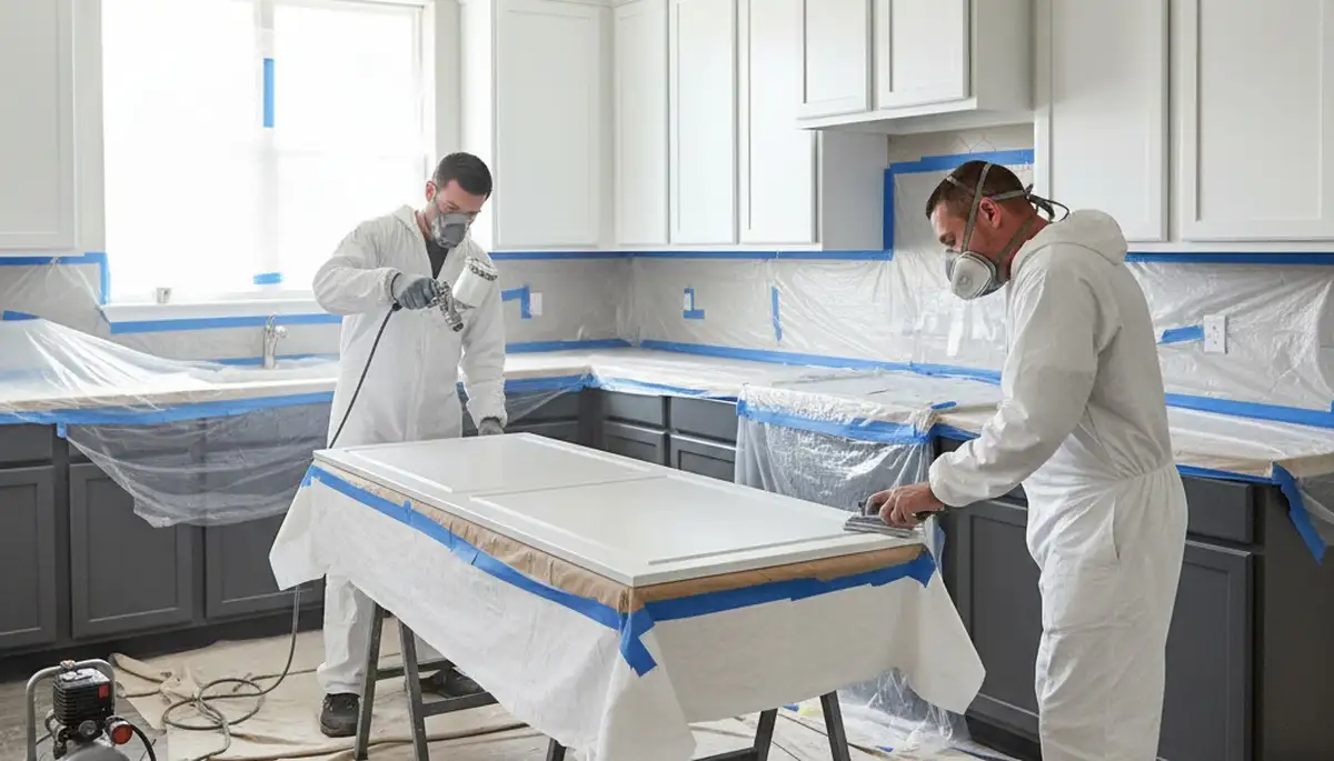 Fort Worth, TX cabinet painting for durable kitchen finishes by Fort Worth Paint Pros