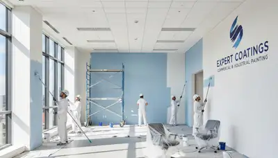 Commercial painters in Fort Worth, TX applying durable exterior coatings for business properties