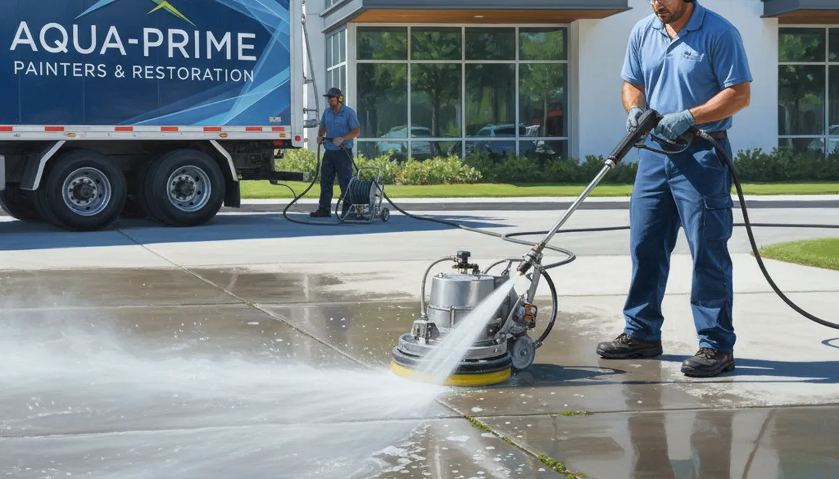 Concrete pressure cleaning service in Fort Worth, TX for driveways and patios