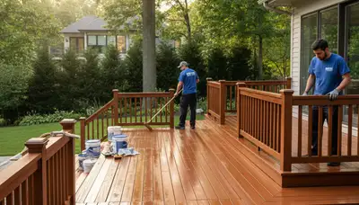 Deck staining service in Fort Worth, TX for durable wood deck protection and a fresh finish