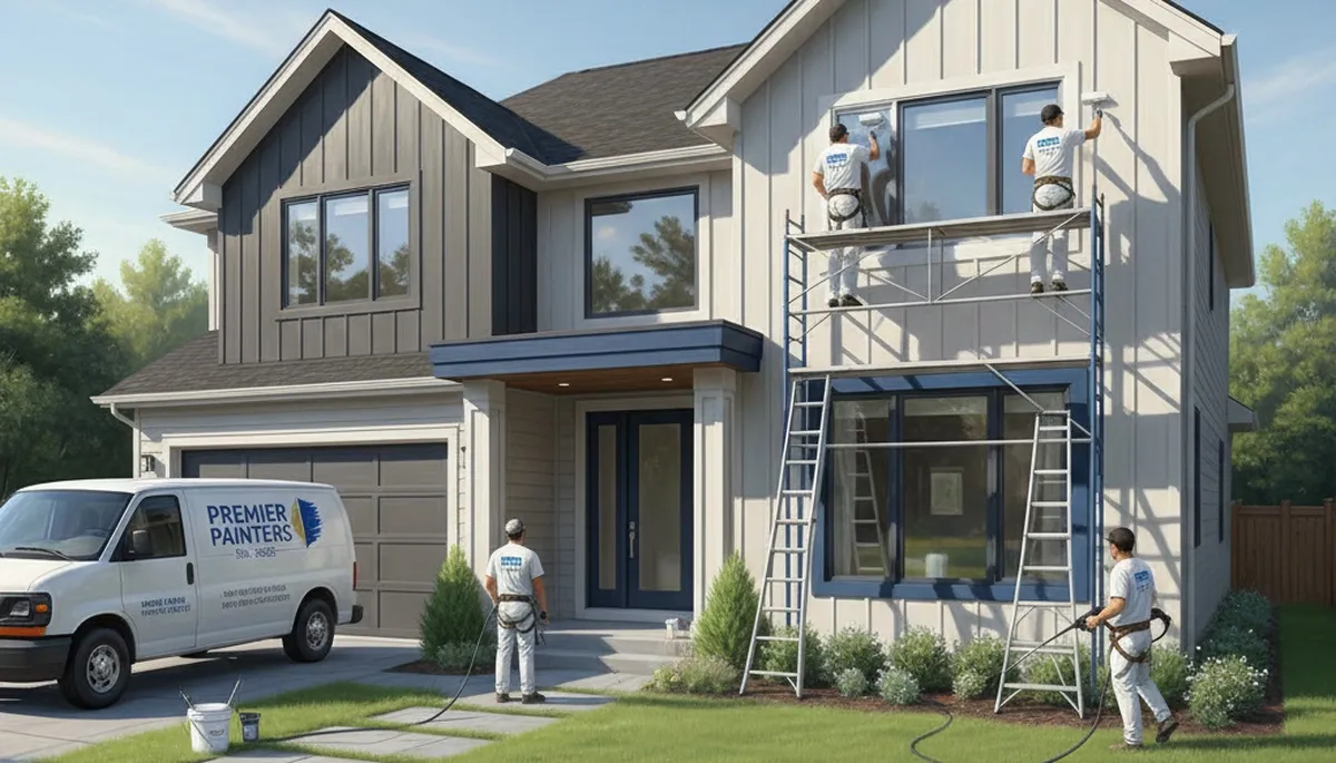 Exterior house painting in Fort Worth, TX by professional painters