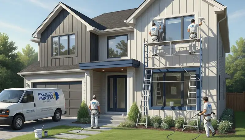 Exterior house painting in Fort Worth, TX by professional painters