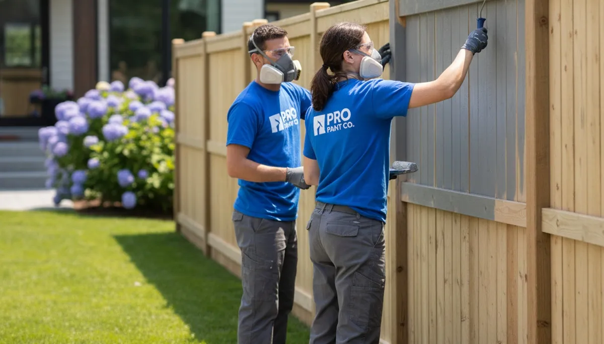 Fence painting in Fort Worth, TX by Fort Worth Paint Pros for durable wood fence protection