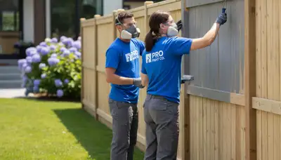 Fence painting in Fort Worth, TX by Fort Worth Paint Pros for durable wood fence protection
